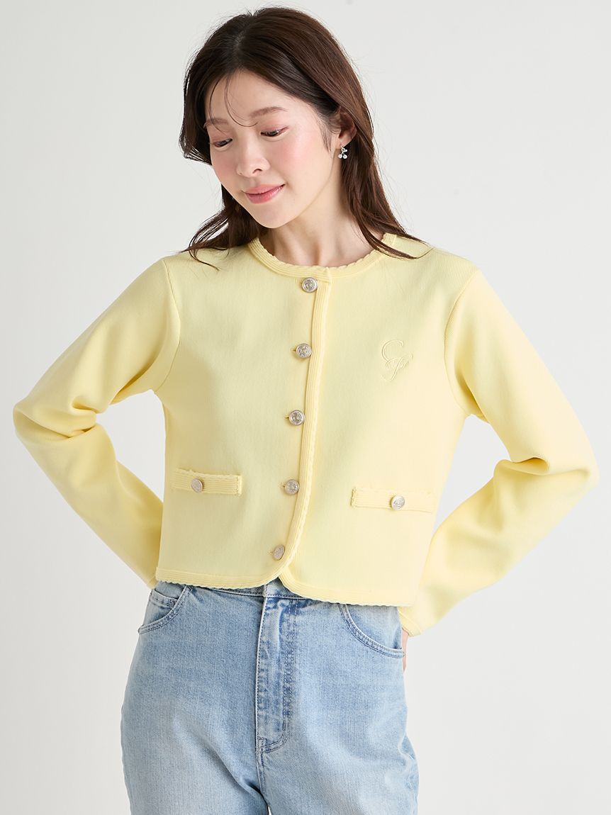 CELFORD「【UVカット】トリム刺繍カーディガン」|カーディガン|