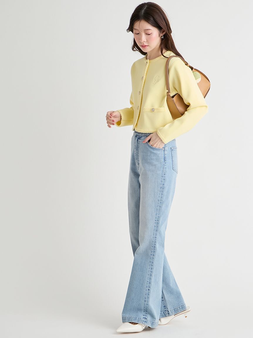 CELFORD「【UVカット】トリム刺繍カーディガン」|カーディガン|