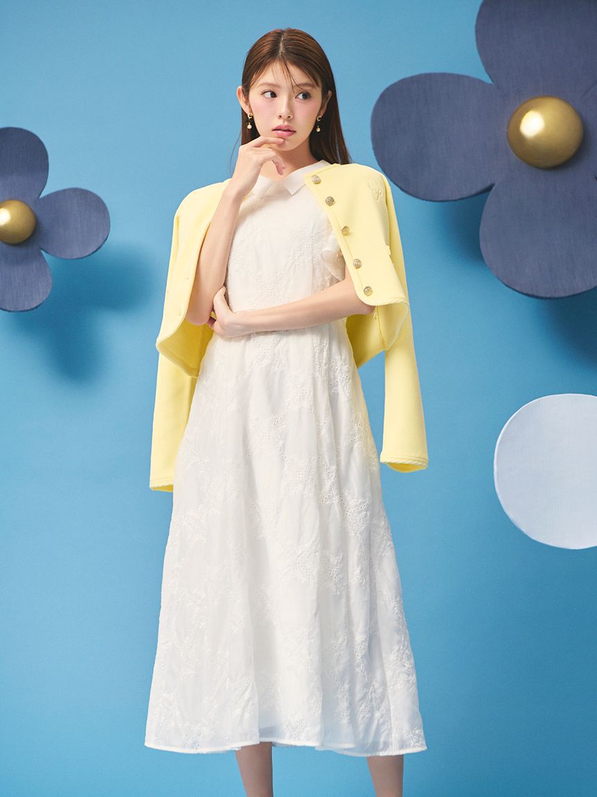 CELFORD「【UVカット】トリム刺繍カーディガン」|カーディガン|YEL