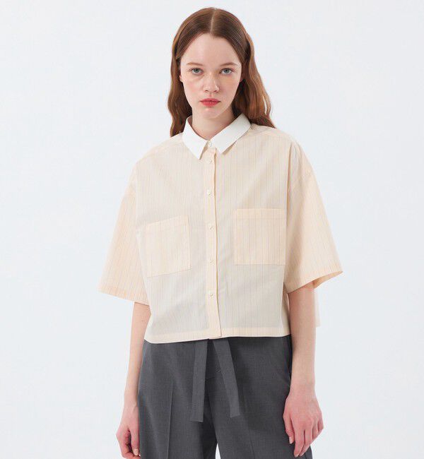 MACKINTOSH PHILOSOPHY「ショートクレリックシャツ」|シャツ・ブラウス|オレンジ