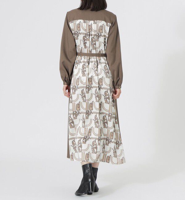  「バックスカーフシャツワンピース」|ワンピース|