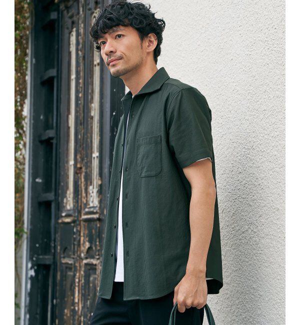 IKKA LOUNGE「【吸水速乾／イージーケア】アーバンドライフルオープンポロシャツ」|Tシャツ・カットソー|