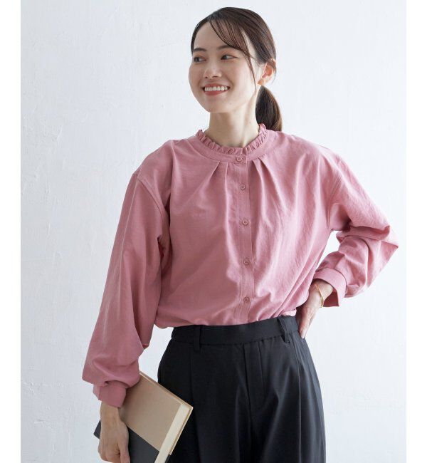 ikka「襟フリル2WAYブラウス」|シャツ・ブラウス|