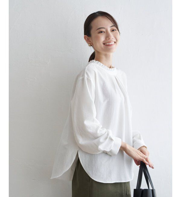 ikka「襟フリル2WAYブラウス」|シャツ・ブラウス|