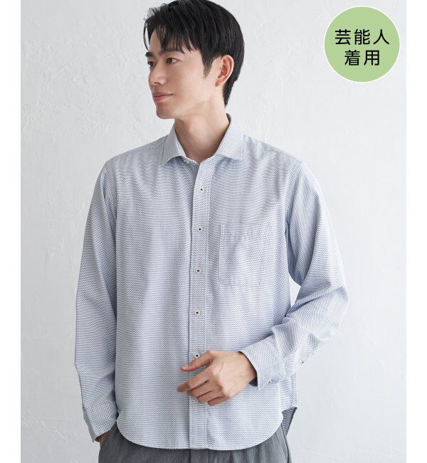 IKKA LOUNGE「デニムライクスイスカラーシャツ」|シャツ・ブラウス|ホワイト