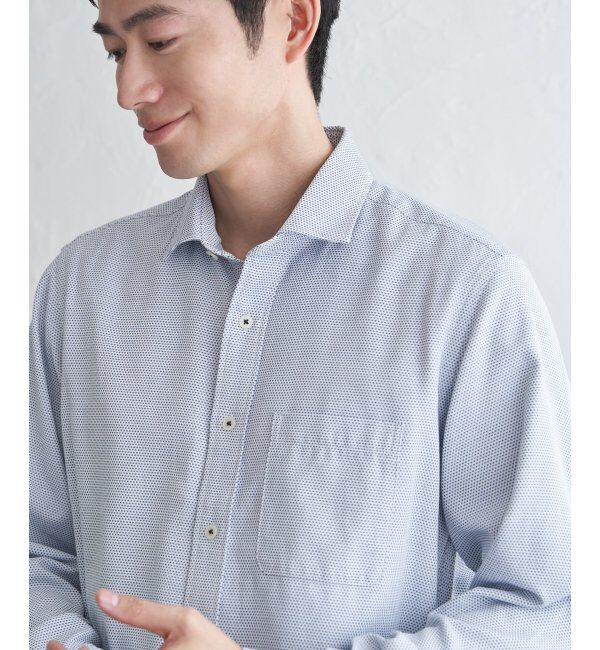 IKKA LOUNGE「デニムライクスイスカラーシャツ」|シャツ・ブラウス|