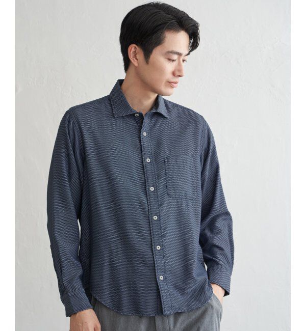 IKKA LOUNGE「デニムライクスイスカラーシャツ」|シャツ・ブラウス|