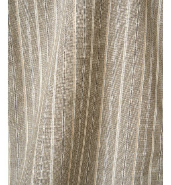 ikka「フレンチリネンMIX袖2WAYストライプシャツ」|シャツ・ブラウス|