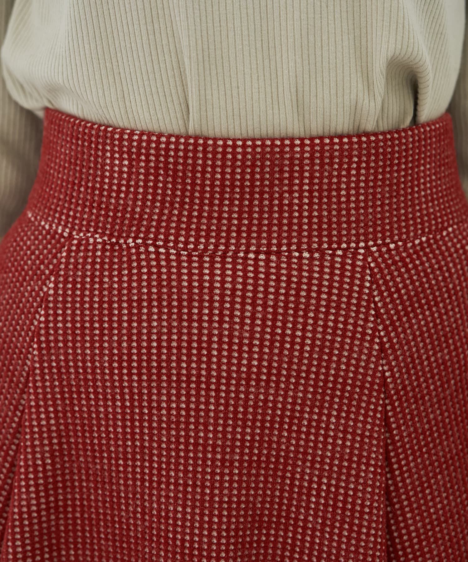 STYLE DELI「【Made in JAPAN】ニット調ワッフルロングフレアスカート」|スカート|