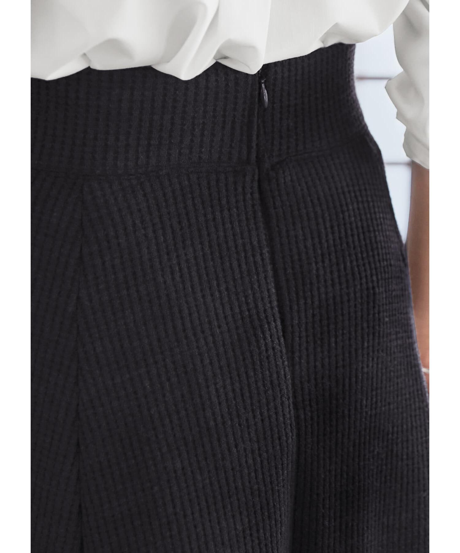 STYLE DELI「【Made in JAPAN】ニット調ワッフルロングフレアスカート」|スカート|