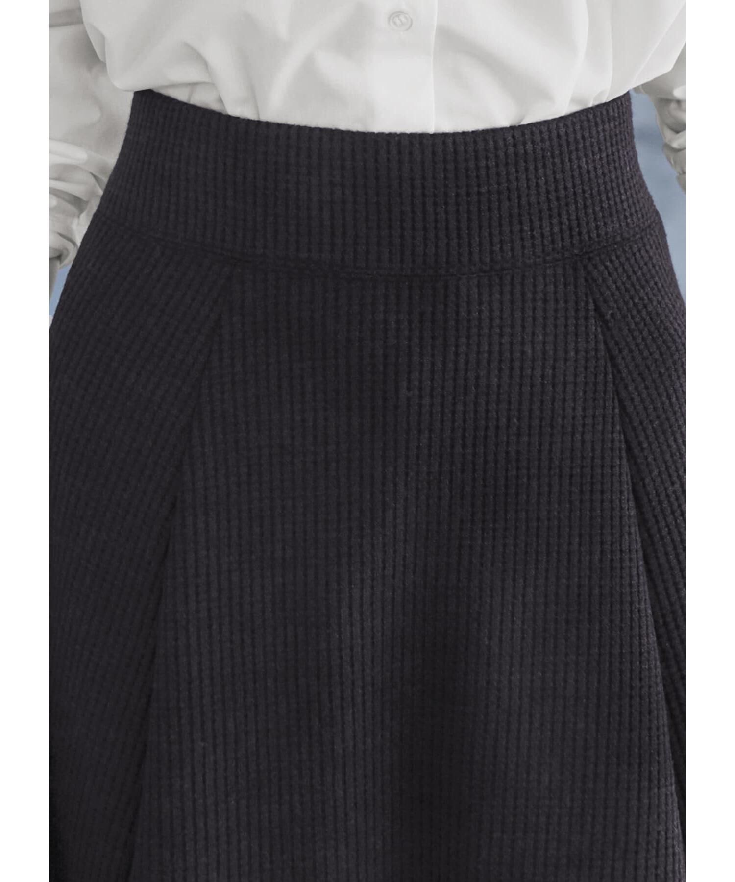 STYLE DELI「【Made in JAPAN】ニット調ワッフルロングフレアスカート」|スカート|