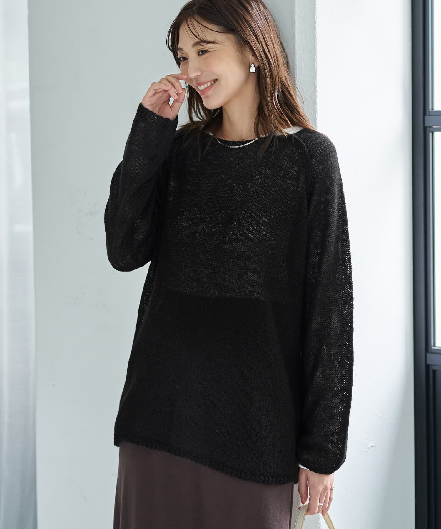 STYLE DELI「アルパカ混エアリールーズニットトップス」|ニット・セーター|