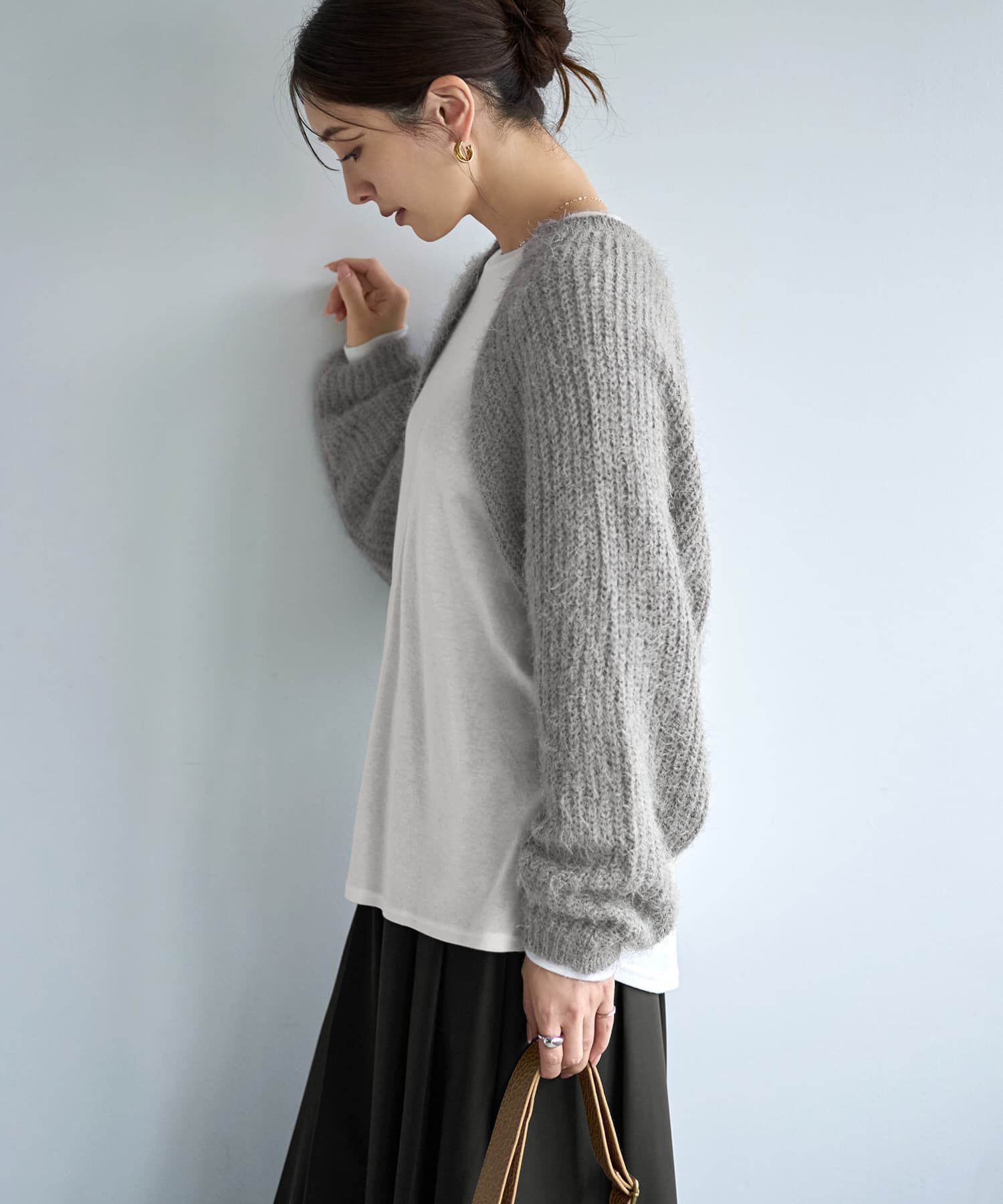 STYLE DELI「抜けないふんわりルーズニットボレロ」|ニット・セーター|