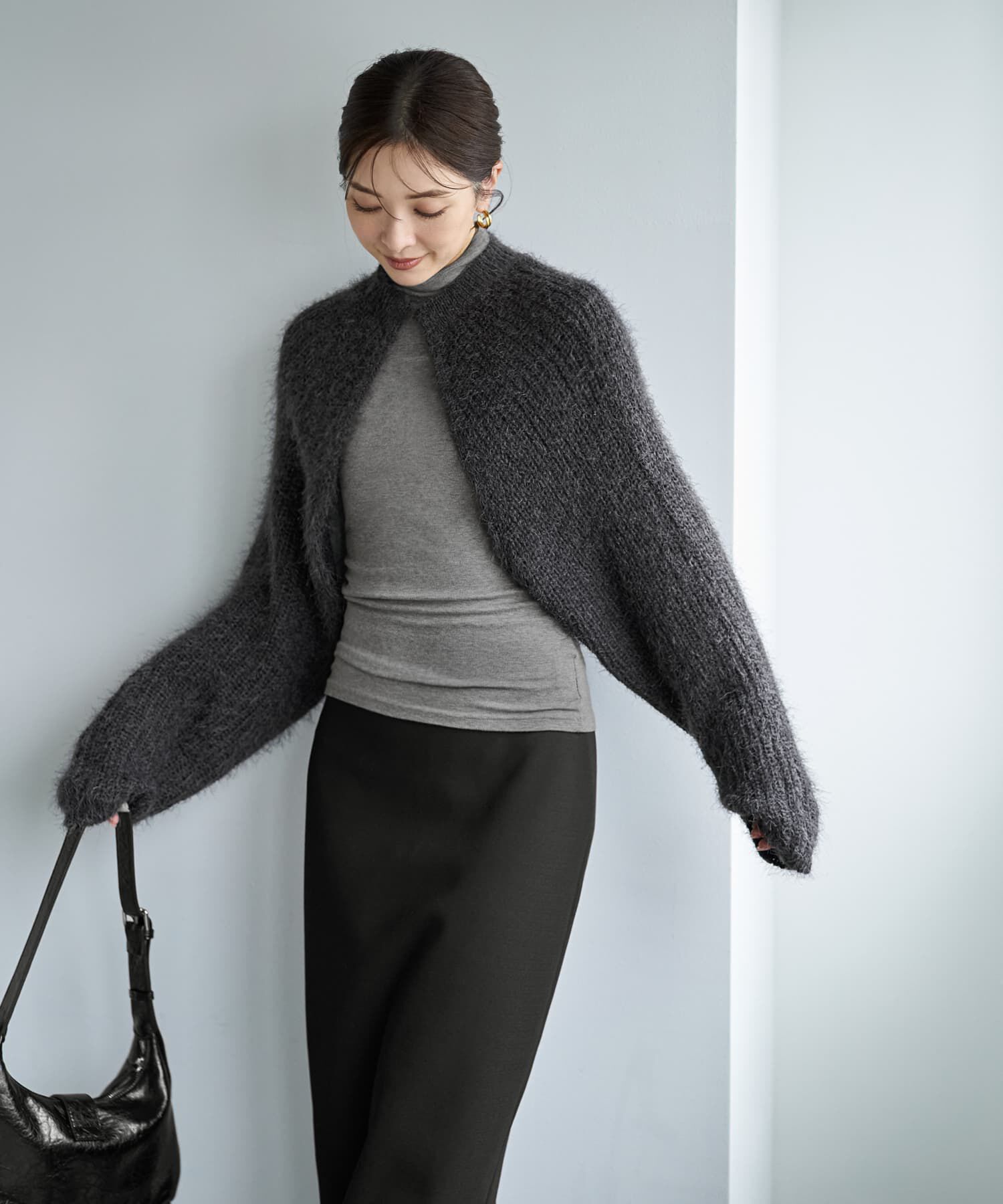 STYLE DELI「抜けないふんわりルーズニットボレロ」|ニット・セーター|