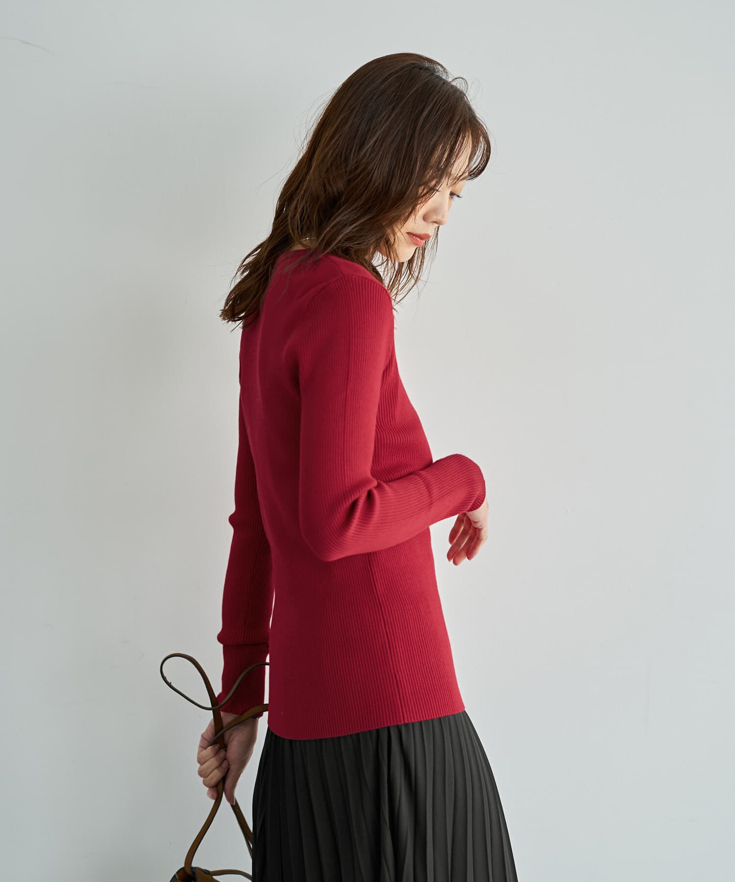 STYLE DELI「新補正リブ◆デコルテあきニットトップス」|ニット・セーター|