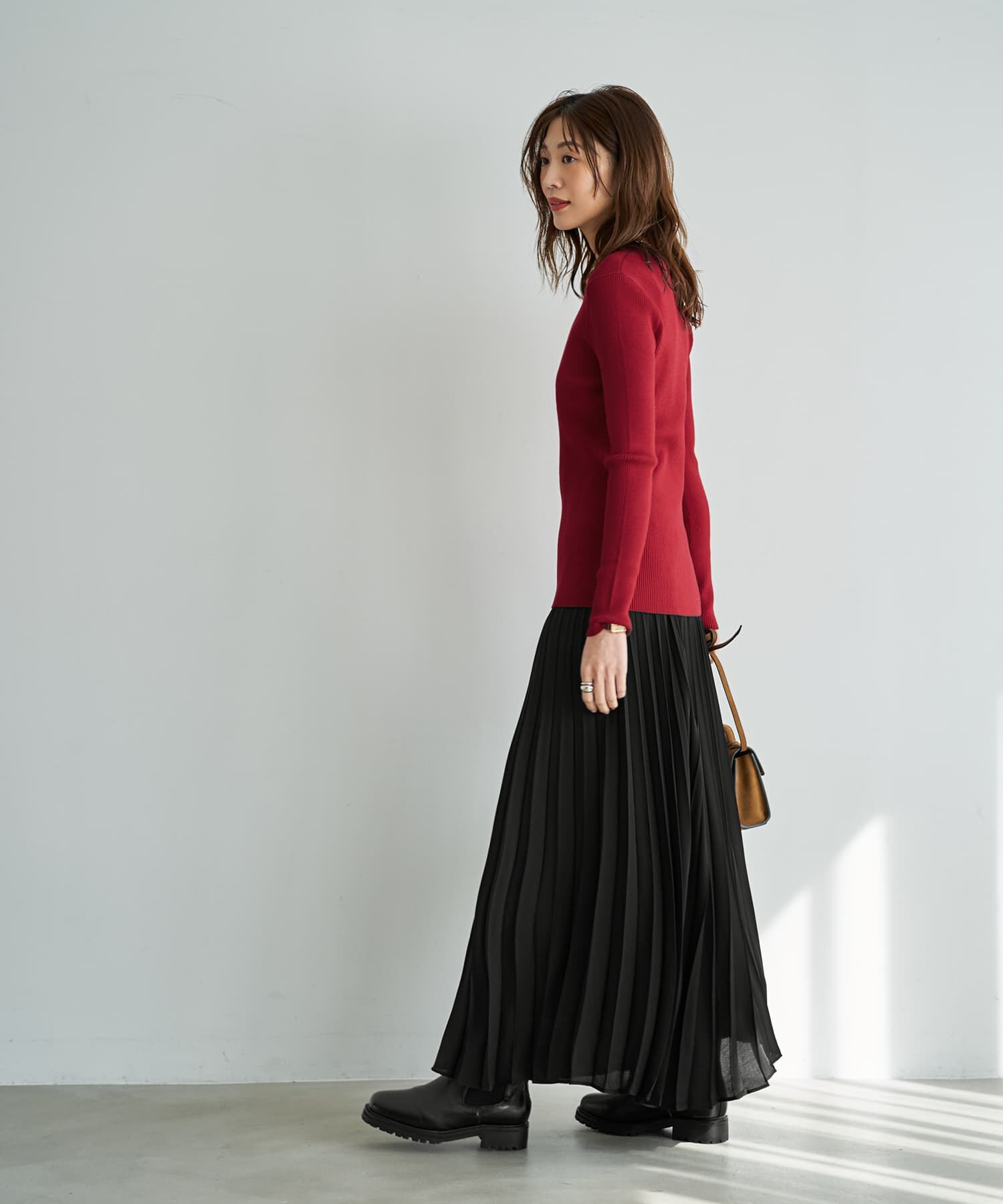 STYLE DELI「新補正リブ◆デコルテあきニットトップス」|ニット・セーター|