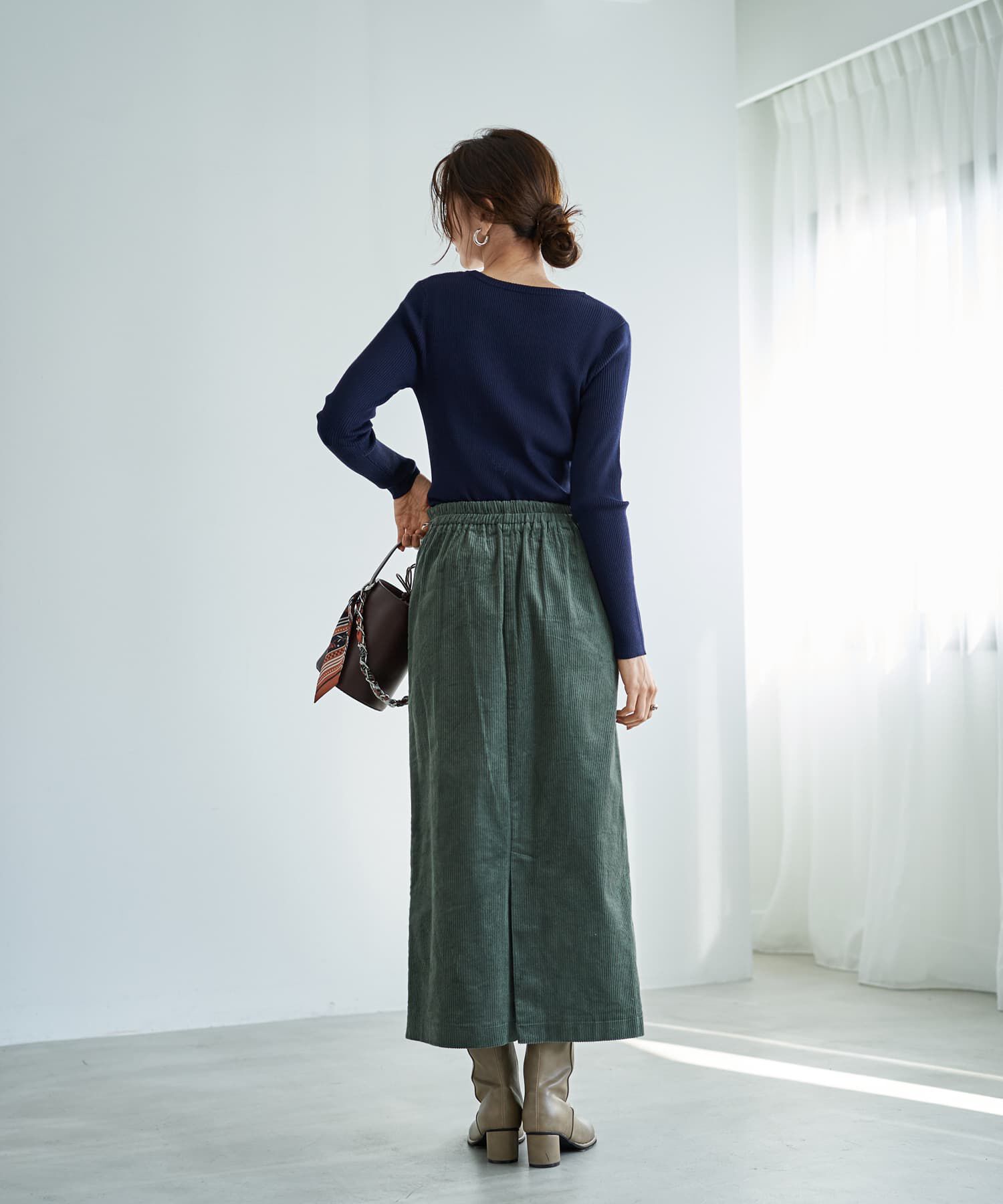 STYLE DELI「新補正リブ◆デコルテあきニットトップス」|ニット・セーター|