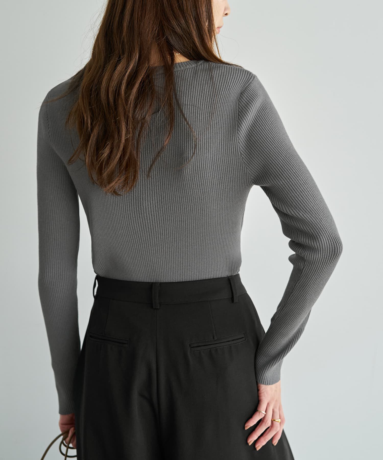 STYLE DELI「新補正リブ◆デコルテあきニットトップス」|ニット・セーター|