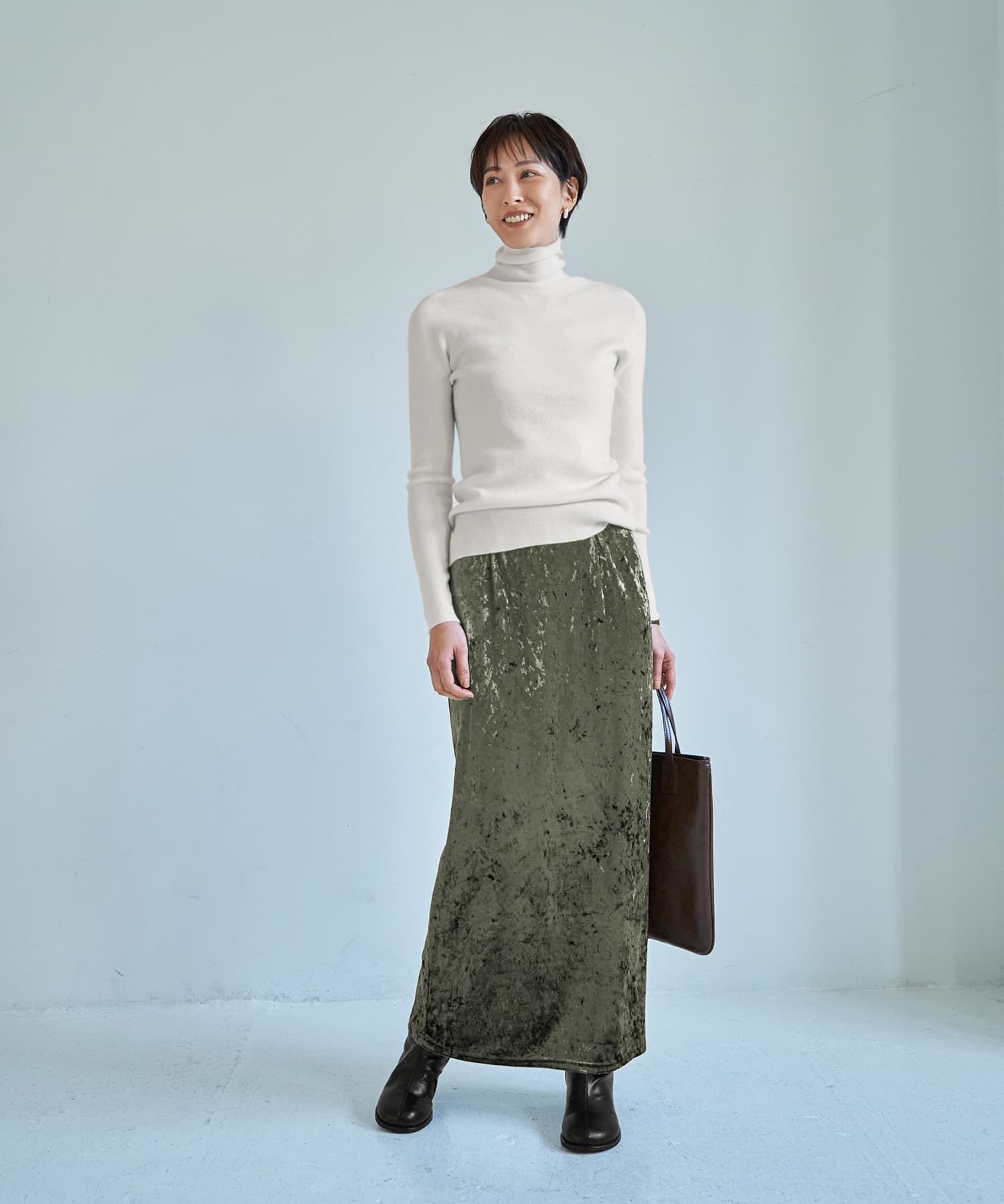 STYLE DELI「もっちりタートルリブニットトップス」|ニット・セーター|