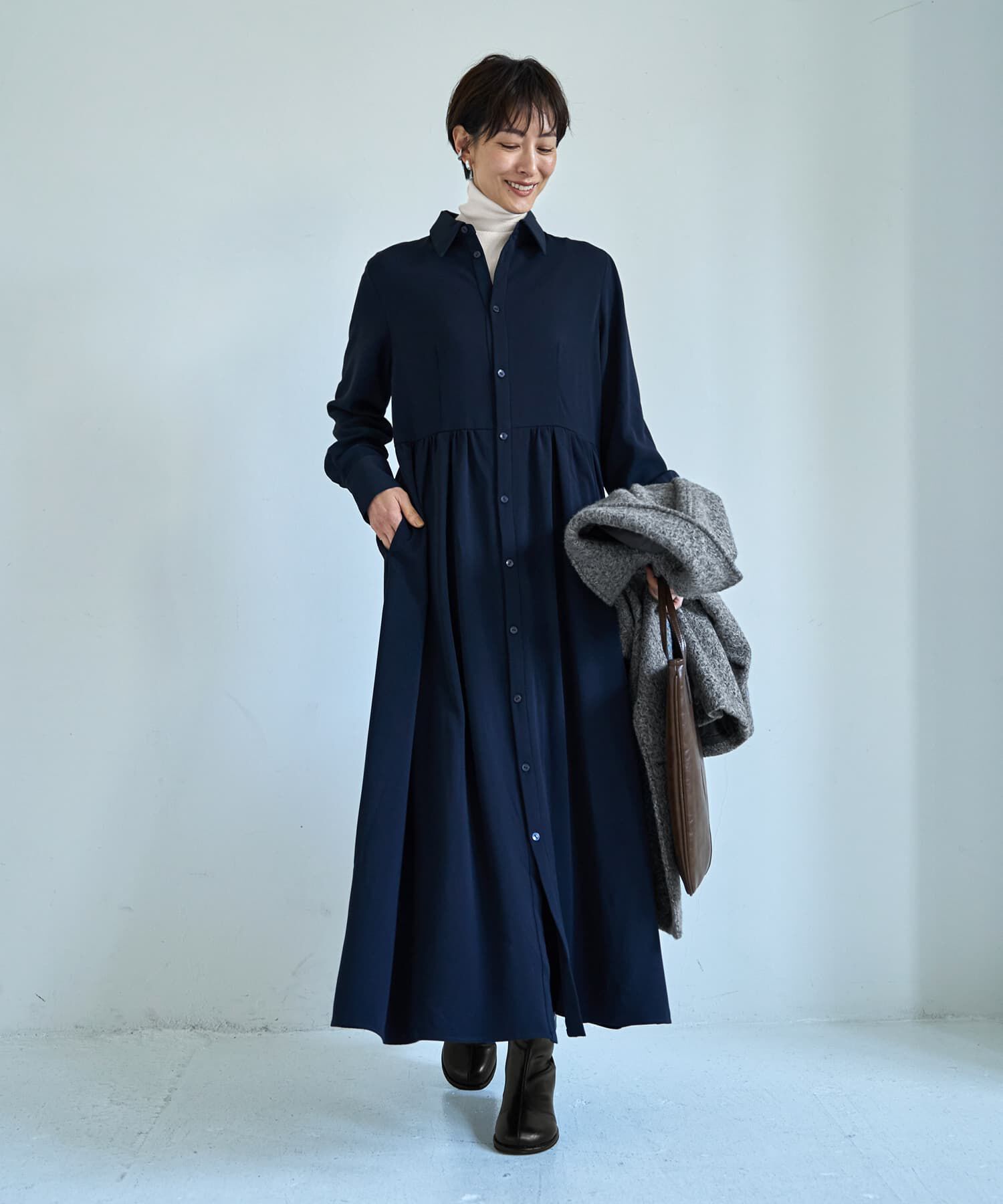 STYLE DELI「もっちりタートルリブニットトップス」|ニット・セーター|