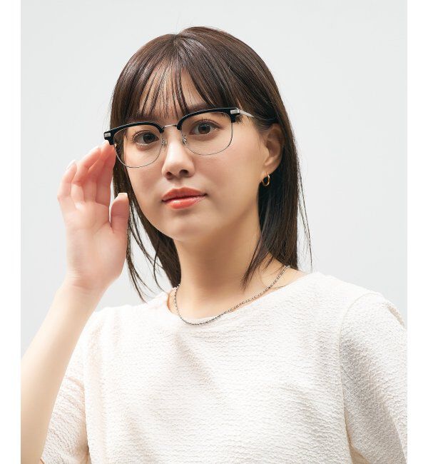  「Zoff｜AOI IHARA クリア サングラス （UV100%カット クリアレンズ）  サーモント ｜紫外線対策 UVカット  」|サングラス|