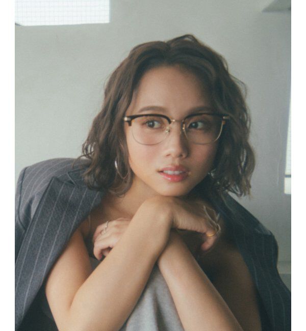  「Zoff｜AOI IHARA クリア サングラス （UV100%カット クリアレンズ）  サーモント ｜紫外線対策 UVカット  」|サングラス|茶系デミ