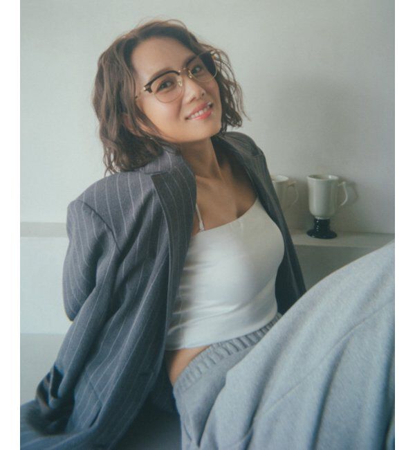  「Zoff｜AOI IHARA クリア サングラス （UV100%カット クリアレンズ）  サーモント ｜紫外線対策 UVカット  」|サングラス|