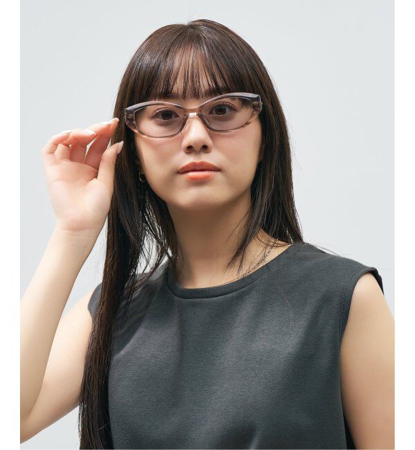  「Zoff｜takashi kumagai スクエア型 サングラス 横長フレーム｜キャッツアイ｜紫外線対策 UVカット  」|サングラス|