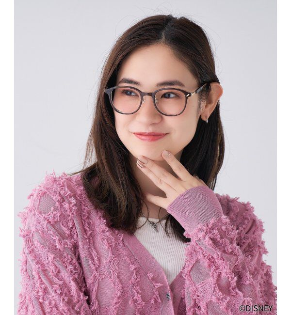  「Zoff｜Disney  &rdquo;Baby Animals&rdquo; メガネ [ダンボ ﾓﾃﾞﾙ]ディズニー 伊達・度付き    レンズ交換券付」|メガネ|薄ブラウン1