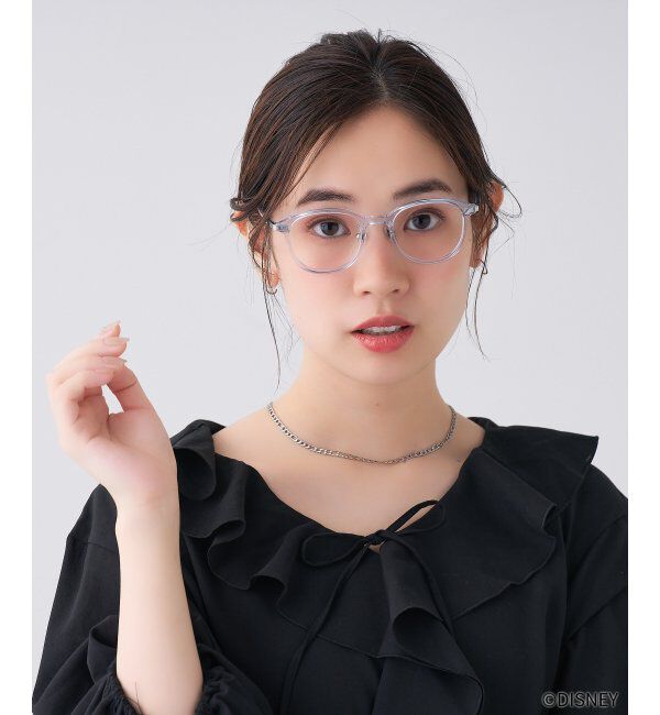  「Zoff｜Disney  &rdquo;Baby Animals&rdquo; メガネ [ダンボ ﾓﾃﾞﾙ]ディズニー 伊達・度付き    レンズ交換券付」|メガネ|薄ブルー