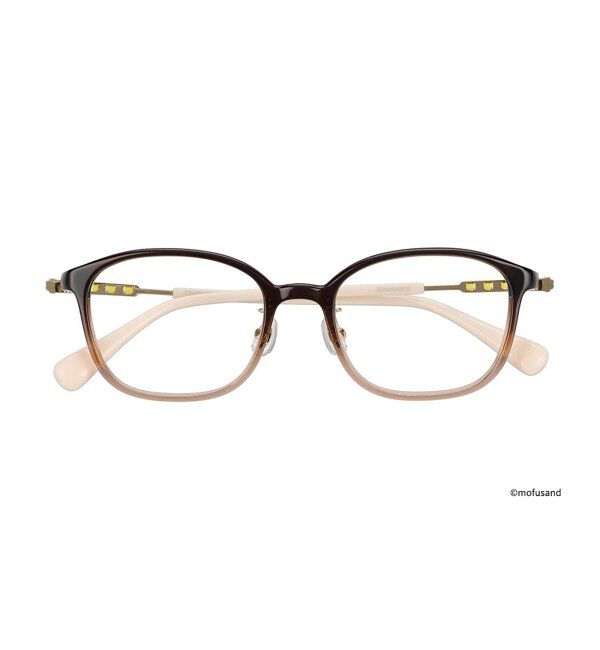 「Zoff｜mofusand ウェリントン型 メガネ | モフサンド [PREMIUMモデル] 伊達・度付き眼鏡  レンズ交換券付」|メガネ|
