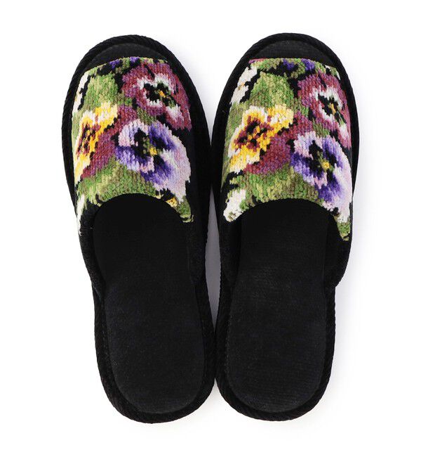 FEILER「ナイツドリーム　ヒールスリッパ　NID-241397」|ルームシューズ|ブラック