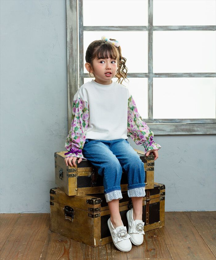 BACKYARD FAMILY「Rora デニムパンツ 通販 ローラ ラズリ ジーンズ パンツ ロールアップデニム キッズ 女の子」|その他|