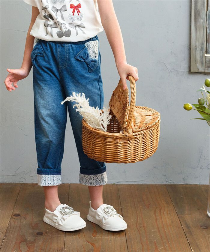 BACKYARD FAMILY「Rora デニムパンツ 通販 ローラ ラズリ ジーンズ パンツ ロールアップデニム キッズ 女の子」|その他|