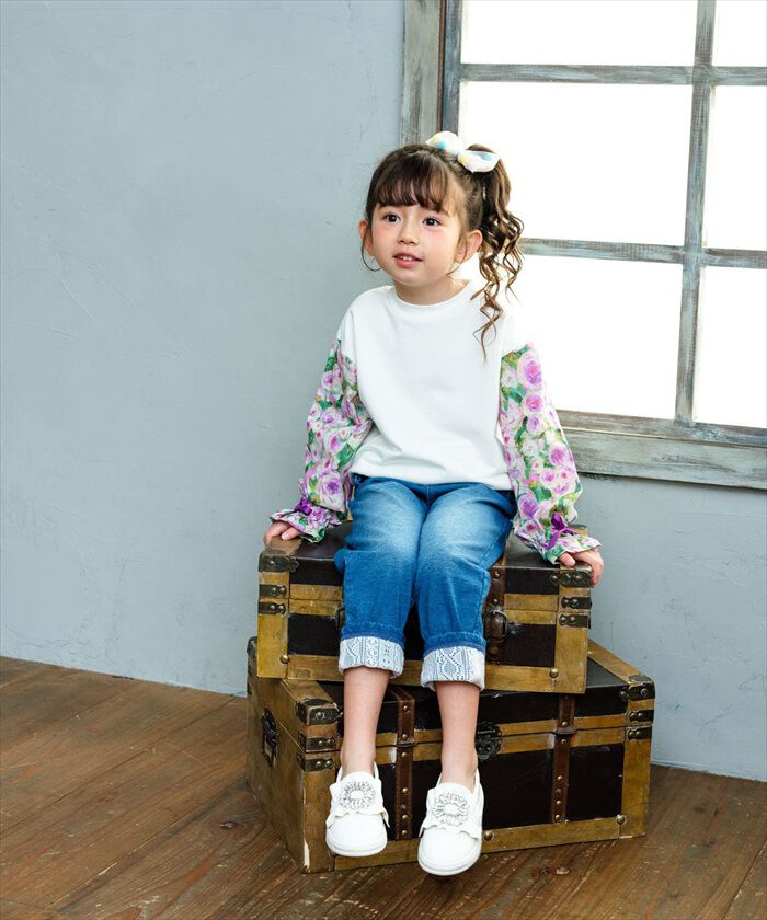 BACKYARD FAMILY「Rora デニムパンツ 通販 ローラ ラズリ ジーンズ パンツ ロールアップデニム キッズ 女の子」|その他|