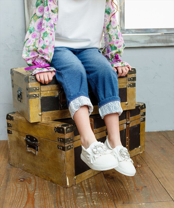 BACKYARD FAMILY「Rora デニムパンツ 通販 ローラ ラズリ ジーンズ パンツ ロールアップデニム キッズ 女の子」|その他|