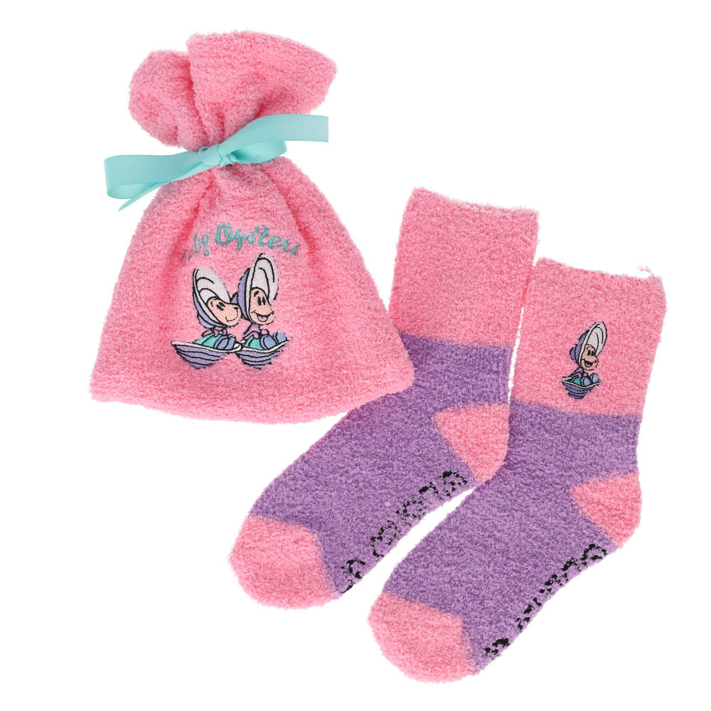 BACKYARD FAMILY「もこもこ靴下 かわいい 通販 ルームソックス 靴下 キャラクター ソックス もこもこ靴下in巾着」|ソックス|ピンク2