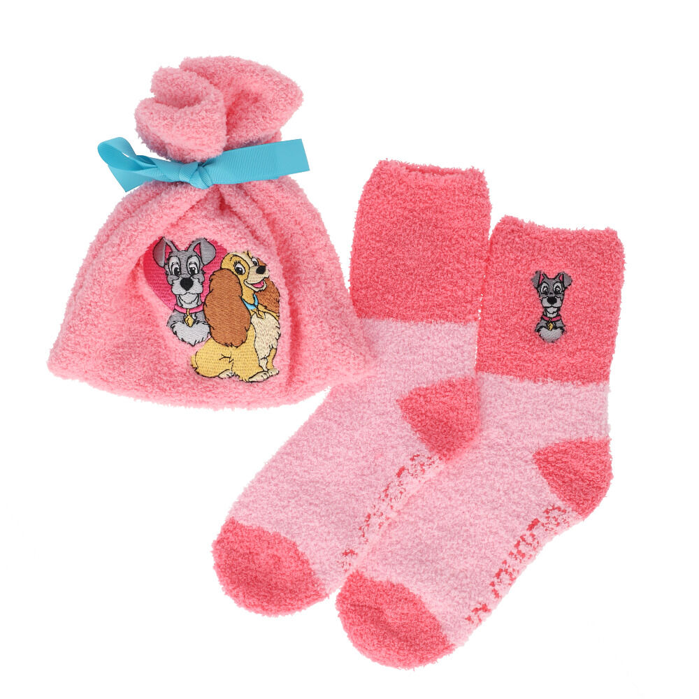 BACKYARD FAMILY「もこもこ靴下 かわいい 通販 ルームソックス 靴下 キャラクター ソックス もこもこ靴下in巾着」|ソックス|ピンク4