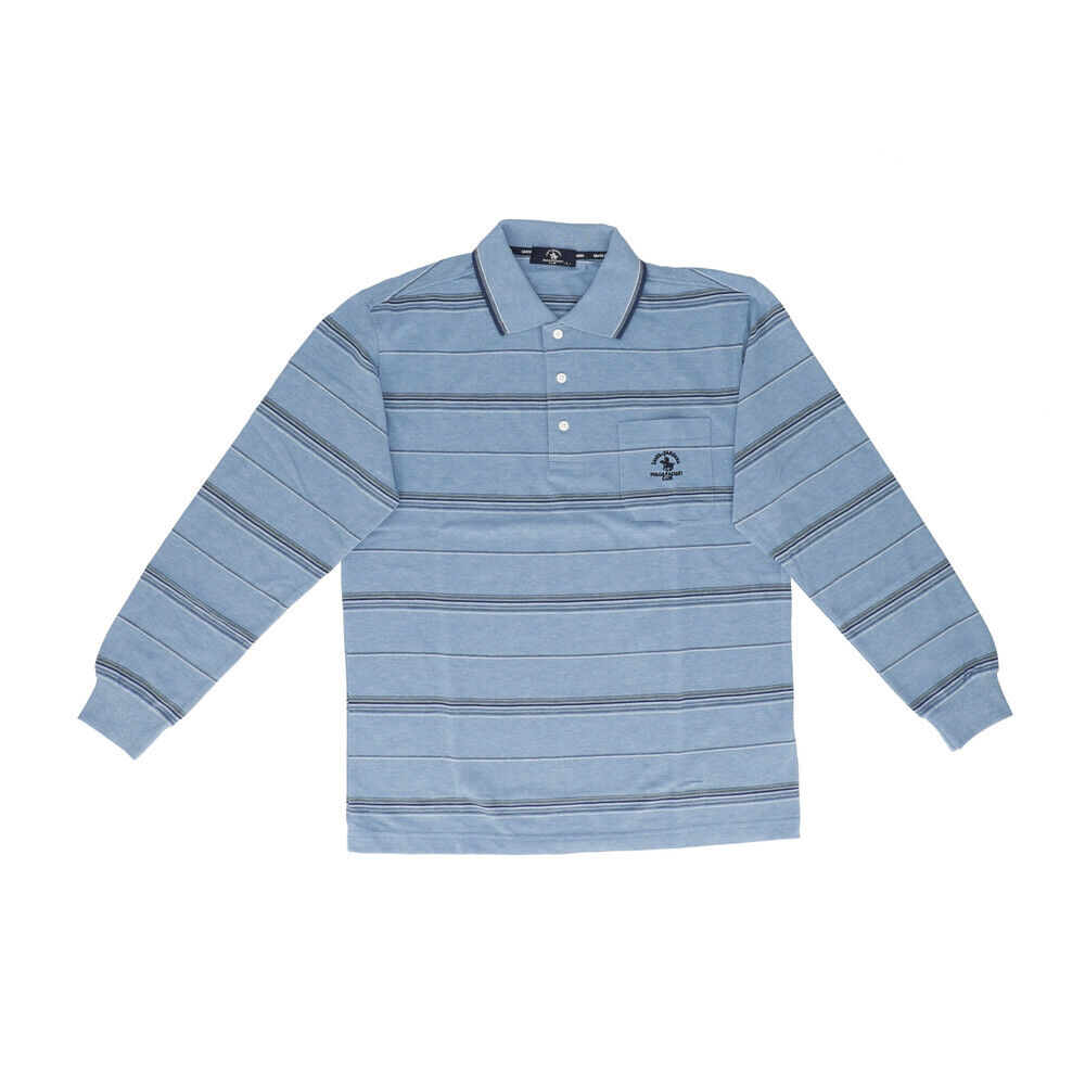 BACKYARD FAMILY「ポロシャツ 長袖 メンズ 通販 SANTA BARBARA サンタバーバラ 胸ポケットあり」|その他|ブルー2