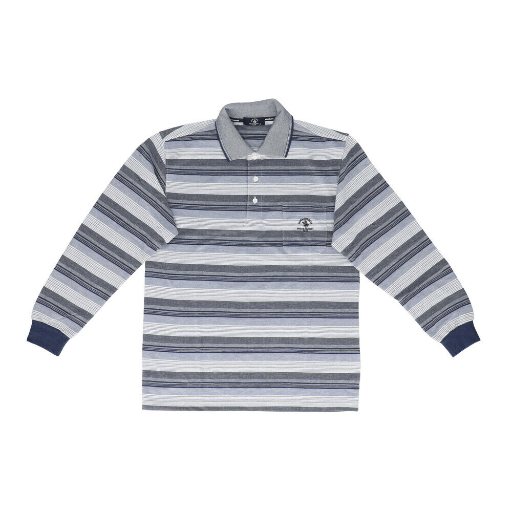 BACKYARD FAMILY「ポロシャツ 長袖 メンズ 通販 SANTA BARBARA サンタバーバラ 胸ポケットあり」|その他|ブルー6