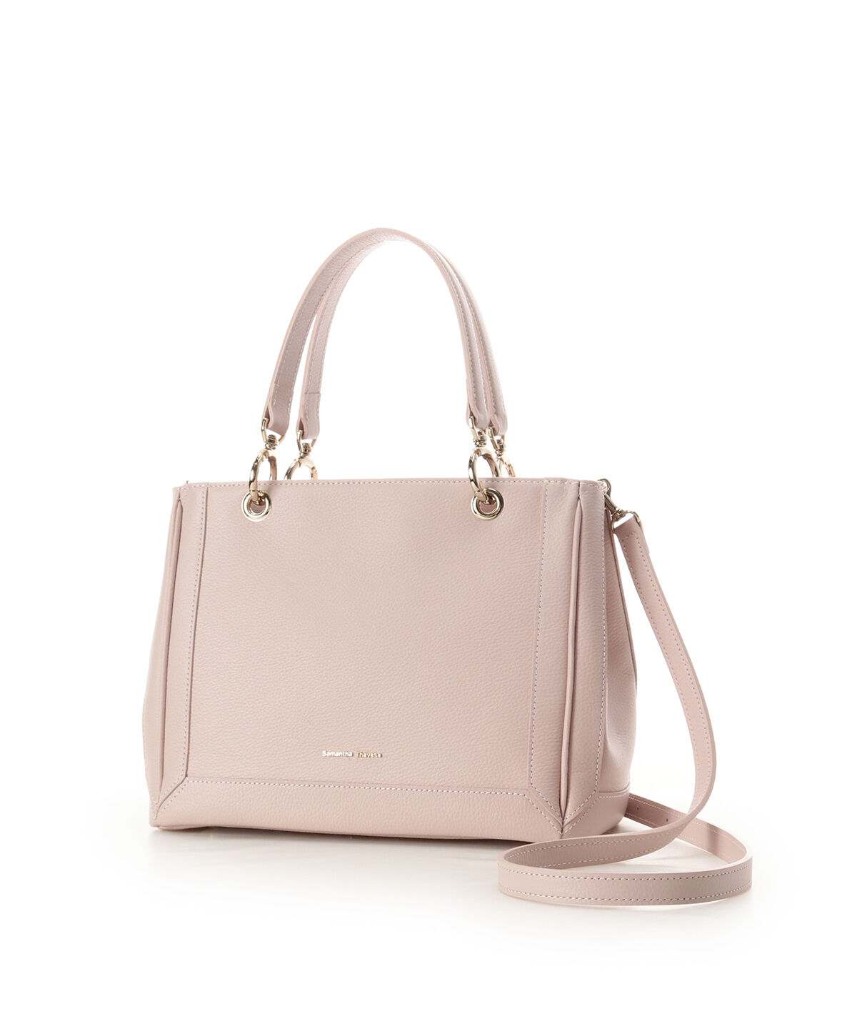 Samantha Thavasa「スクエアフォルムリング金具ハンドバッグ」|ハンドバッグ|