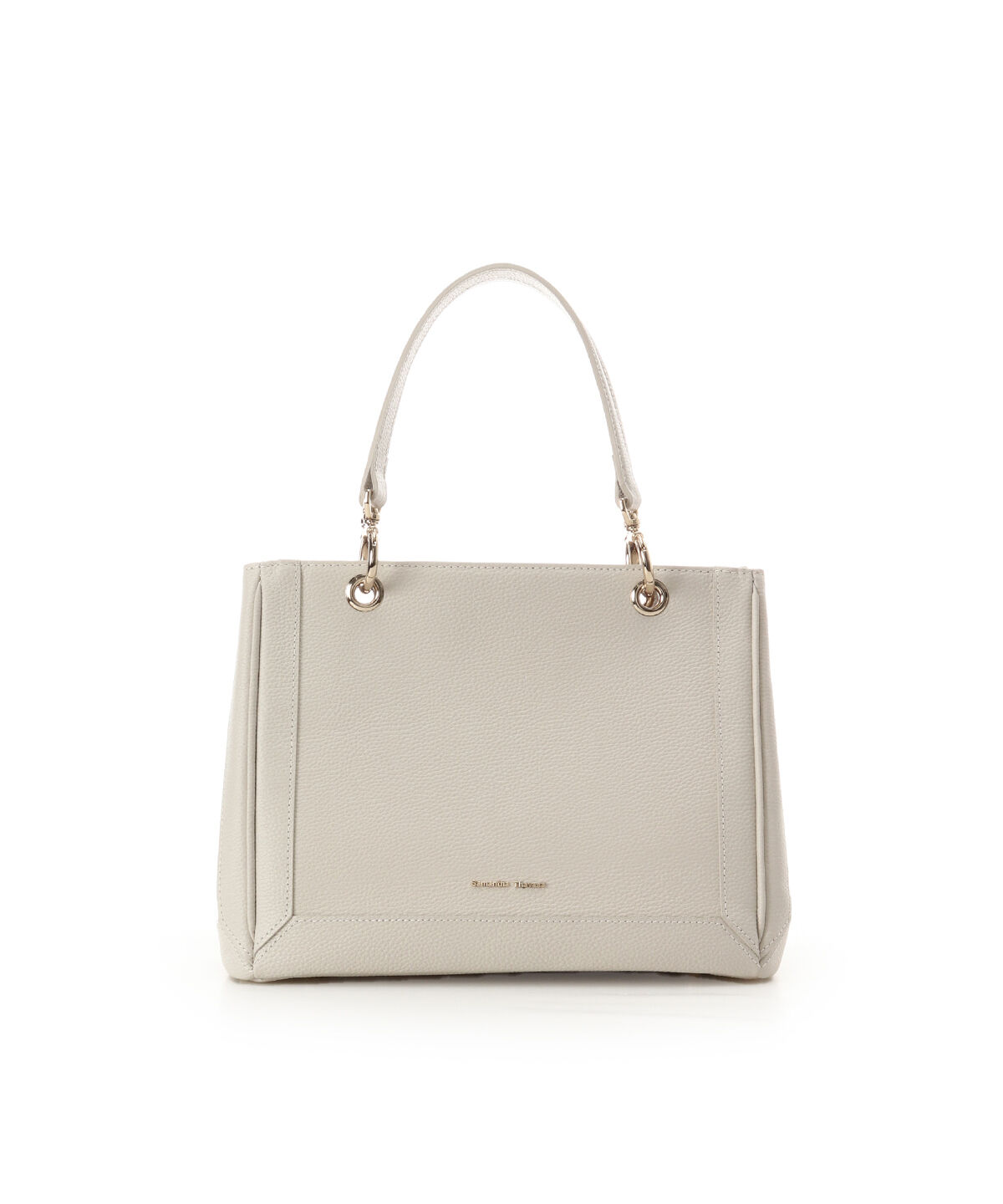 Samantha Thavasa「スクエアフォルムリング金具ハンドバッグ」|ハンドバッグ|ベージュ