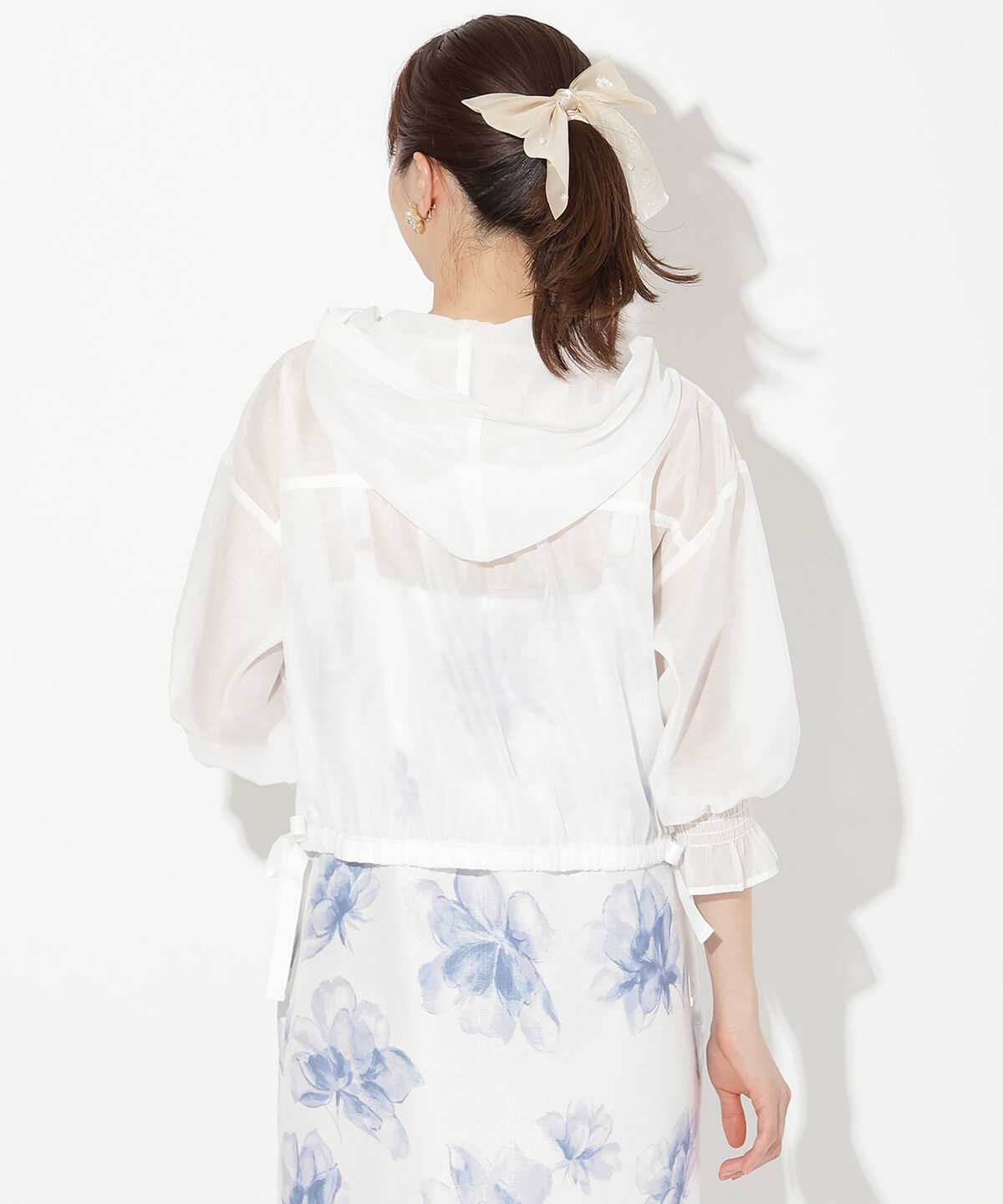 WILLSELECTION「サイドリボンキャンディスリーブパーカー」|パーカー|