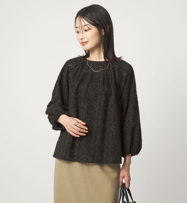 UNITED ARROWS green label relaxing「カットジャガード ブラウス」|シャツ・ブラウス|