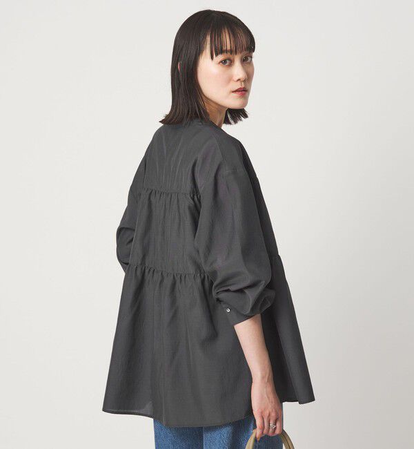 UNITED ARROWS green label relaxing「ボリューム ギャザー ハオリ ブラウス UVカット 接触冷感」|シャツ・ブラウス|