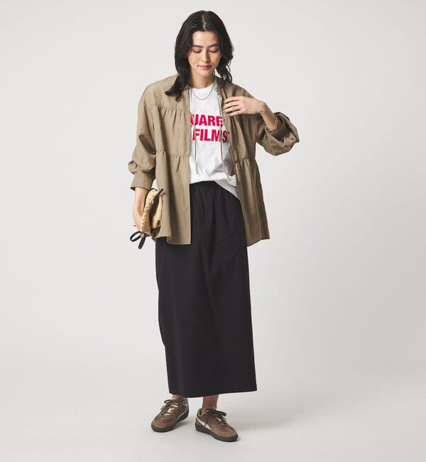 UNITED ARROWS green label relaxing「ボリューム ギャザー ハオリ ブラウス UVカット 接触冷感」|シャツ・ブラウス|