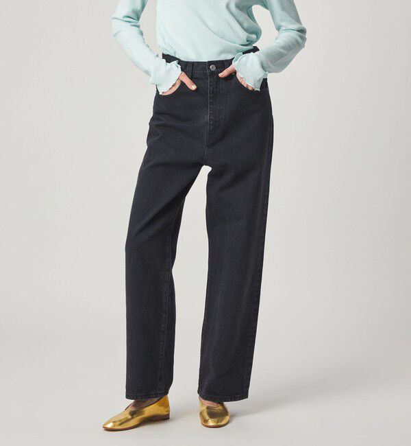 STEVEN ALAN「＜Steven Alan＞コットン ストレート デニムパンツ」|デニム|BLACK