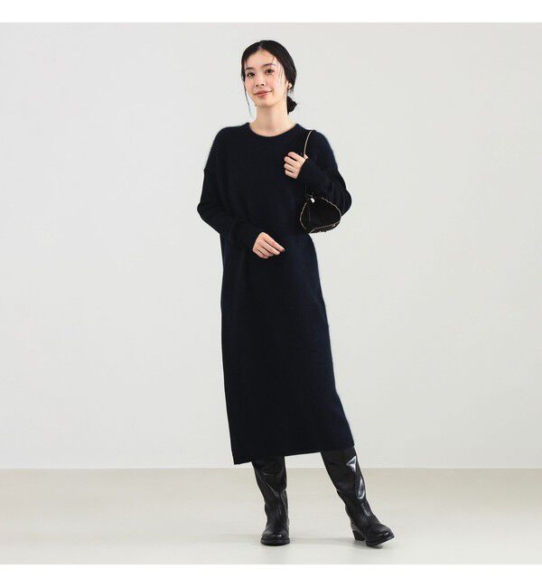 Demi-Luxe BEAMS 「フラッフィ クルーネック ニット ワンピース」|ワンピース|