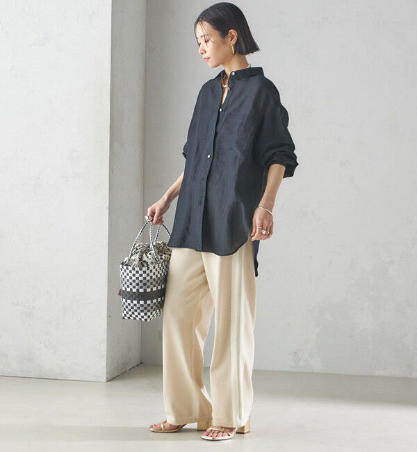 SHIPS for women「〈手洗い可能〉IMPERIAL LINEN オーバー シャツ」|シャツ・ブラウス|