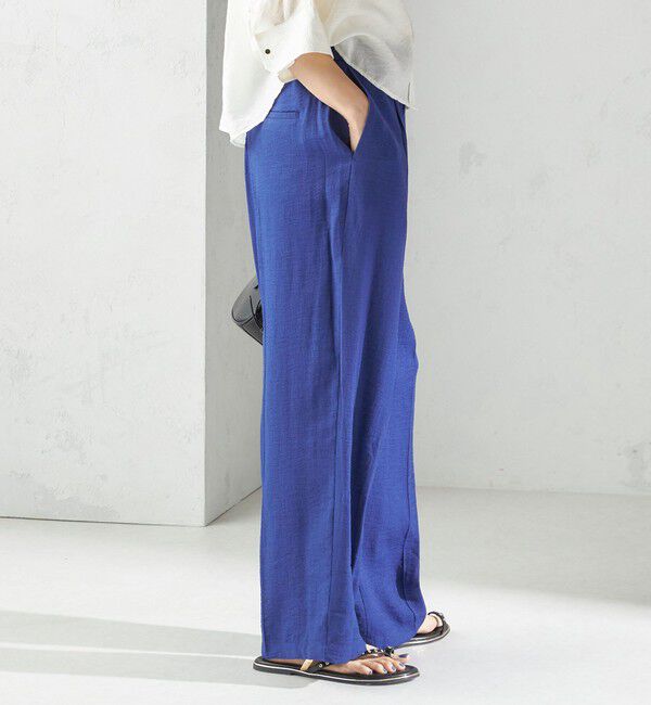 SHIPS for women「〈手洗い可能〉麻混 タック ワイド パンツ」|その他|